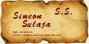 Simeon Šulaja vizit kartica